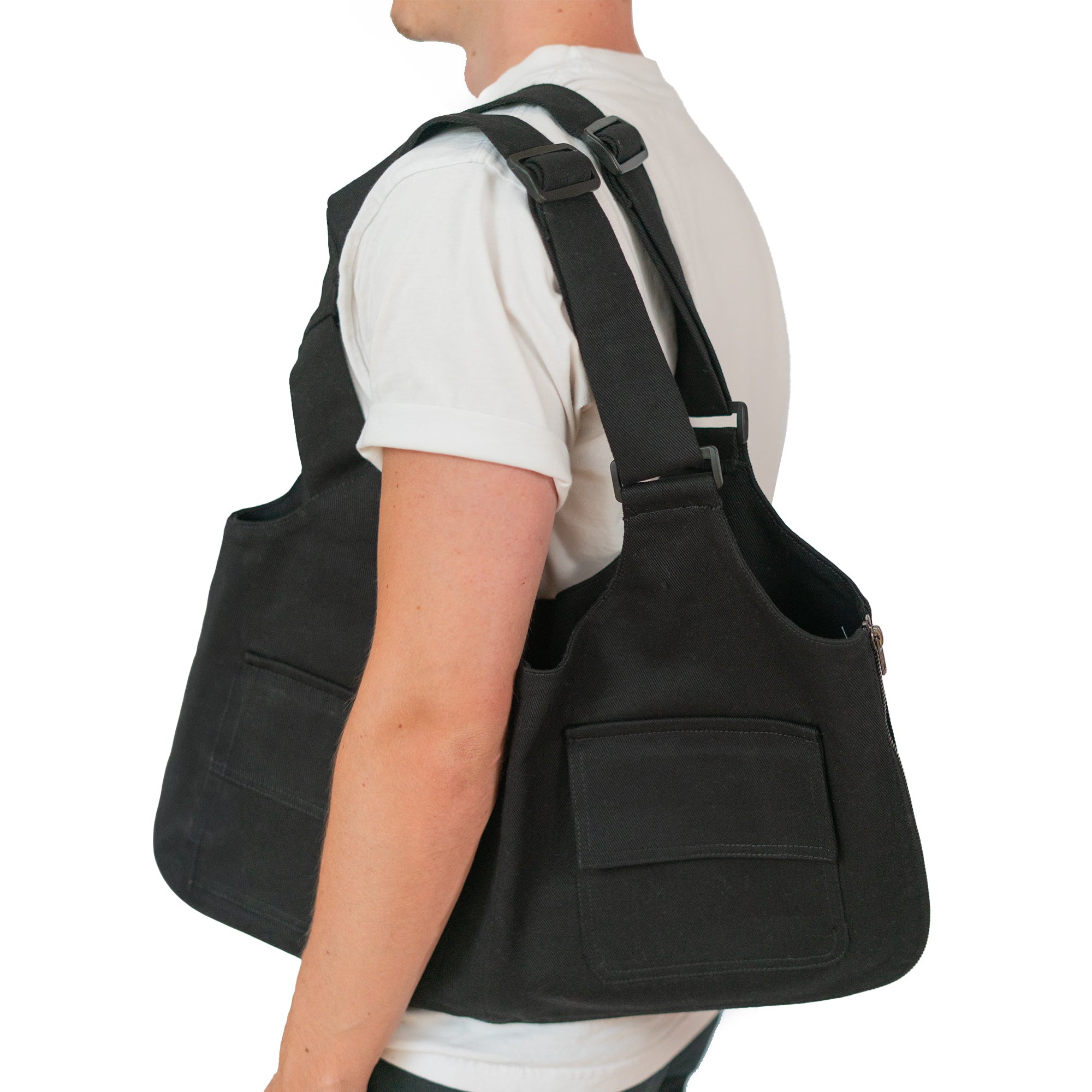 Cargo Denim Cropped Vest Bag